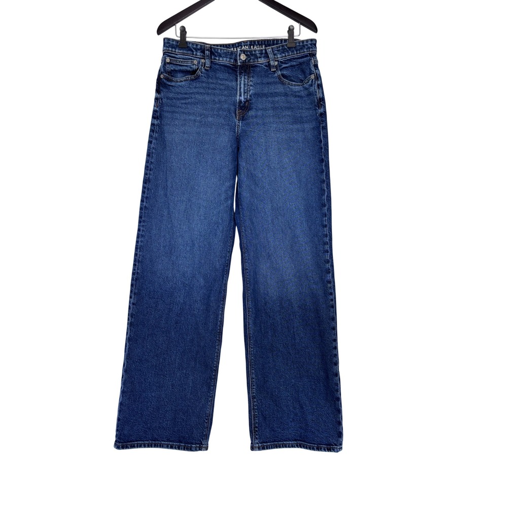 American Eagle Stovepipe Jeans Womens 10 X-Long Medium Wash Stretch High Rise